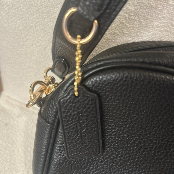 Coach Pebbled Black Crossbody Bag - Picture 2 of 6
